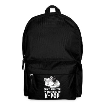 Can't Hear You I'm Listening Kpop Merchandise - Backpack - black - Front