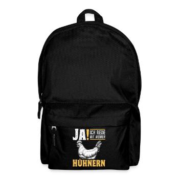 Hühnerbauer Huhn Hühner Gott - Rucksack - Schwarz - Vorne