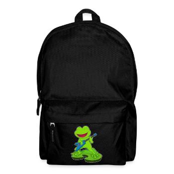 Frosch Musiker Gitarre Musik - Rucksack - Schwarz - Vorne