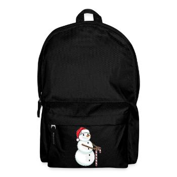 Snowman Christmas Candy Cane - Backpack - black - Front