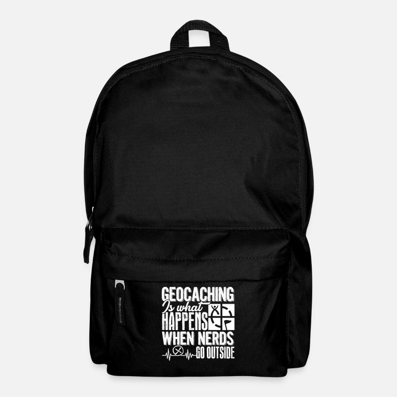 Geocaching Happens When Nerds Go Outside - Backpack - black