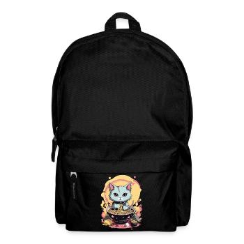 Chat Ramen Japon Esthétique pastel - Sac à dos - noir - Devant