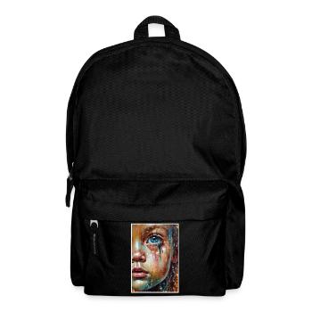 Abstrait Fille Triste Gens Malheureux - Sac à dos - noir - Devant
