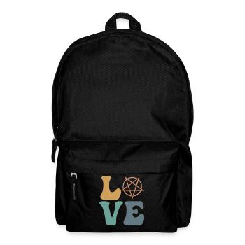 Satanistisches Pentagramm Satanismus Satanischer K - Rucksack - Schwarz - Vorne