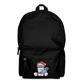Katze Weihnachten Fisch - Rucksack - Schwarz - Vorne