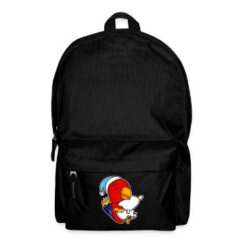 Parrot with pillow and sleepy cap - Backpack - black - Front