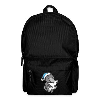 Corbeau avec oreiller et bonnet somnolent - Sac à dos - noir - Devant