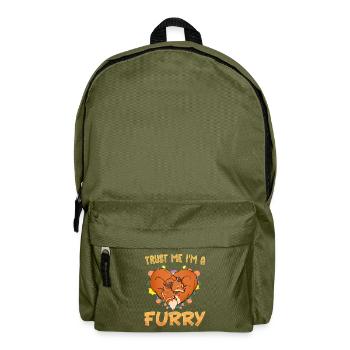 Trust me I'm a Furry I Furries Cosplay Fandom - Rucksack - Olivgrün - Vorne