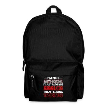 Juggling I'd Just Rather Be Juggling - Backpack - black - Front