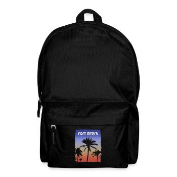 Fort Myers Florida Sonnenuntergang Urlaub Souvenir Palme - Rucksack - Schwarz - Vorne