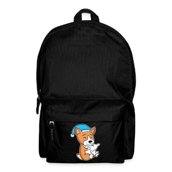 Welsh Corgi Pembroke Sleeping Fatigue Dog Dogs - Backpack - black - Front