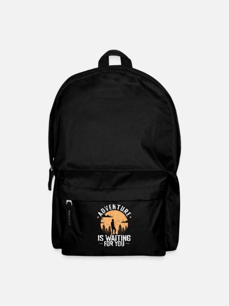 Adventure is Waiting for You Wandern - Rucksack - Schwarz
