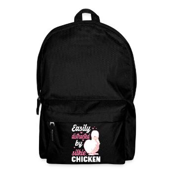Silkie Poulet Drôle De Ferme Amoureux Des Animaux - Sac à dos - noir - Devant