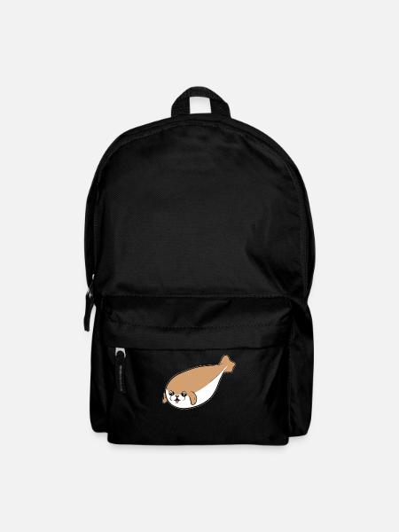 Sacabambaspis Fisch Meme Mops Hund - Rucksack - Schwarz