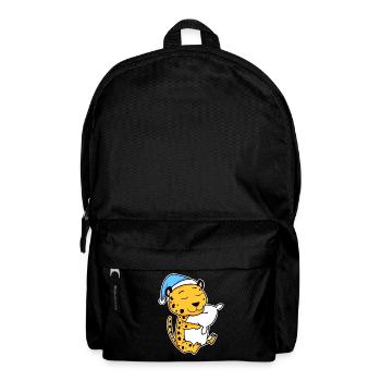 Cheetah with pillow and nightcap - Backpack - black - Front