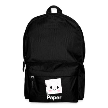 Rock Paper Scissors Funny Group Kawaii - Backpack - black - Front