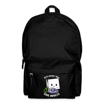 Rock Paper Scissors Funny Group Kawaii - Backpack - black - Front
