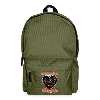 Hundebesitzer Wahre Liebe - Lustige Dackel Liebe - Rucksack - Olivgrün - Vorne