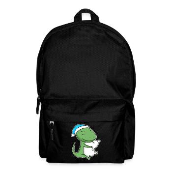 Lézard avec oreiller et bonnet somnolent - Sac à dos - noir - Devant