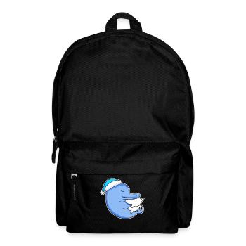 Dolphin with pillow and sleeping cap - Backpack - black - Front