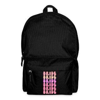 Groovy Bridal Wedding Party Bridal Flower Flowers - Backpack - black - Front