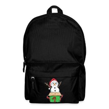Boîte en carton de Noël Snowman - Sac à dos - noir - Devant