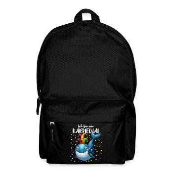 Karneval Wal lustig Konfetti Alaaf Rosenmontag - Rucksack - Schwarz - Vorne
