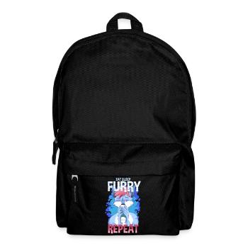 Eat Sleep Furry Repeat I Furries Fandom Cosplay - Rucksack - Schwarz - Vorne