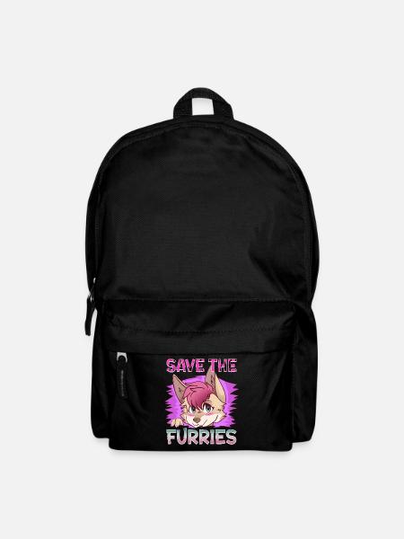 Save the Furries I Furry Fandom Anime Cosplay - Rucksack - Schwarz