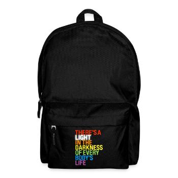 There's a light / Es gibt ein Licht in Dunkeln - Backpack - black - Front