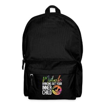 Nurse Midwife Birth Worker Pun - Backpack - black - Front