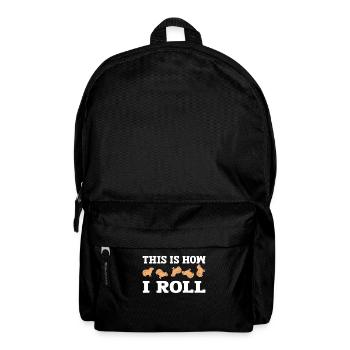 So Rolle Ich Süße Capybara - Rucksack - Schwarz - Vorne