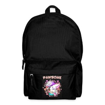 Pawsome I Furry Fandom Cospaly - Backpack - black - Front
