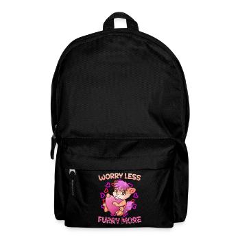 Worry less Furry more I Fursona Cosplay Fandom - Rucksack - Schwarz - Vorne