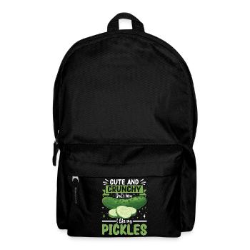 Cute and crunchy cucumber gift - Backpack - black - Front