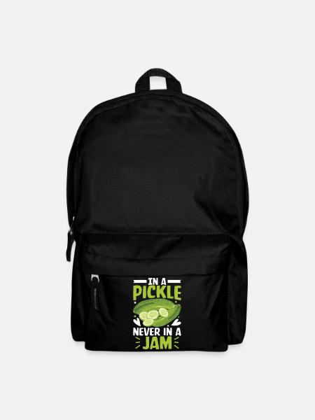 In een augurk nooit in een Jam-komkommer Tshirt - Rugzak - zwart