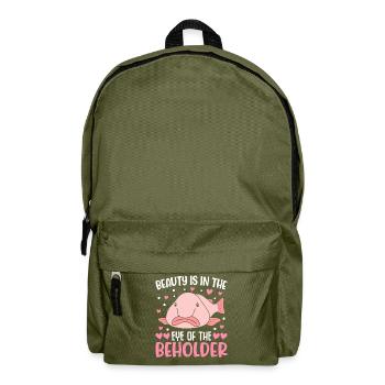 Lustiger Blobfisch Meerestier - Rucksack - Olivgrün - Vorne