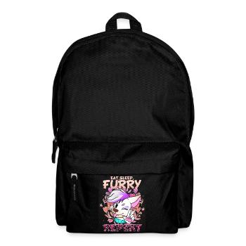 Eat Sleep Furry Repeat I Furries Fandom Cosplay - Rucksack - Schwarz - Vorne