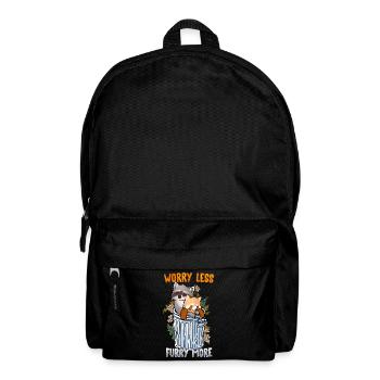 Worry less Furry more I Fursona Cosplay Fandom - Rucksack - Schwarz - Vorne
