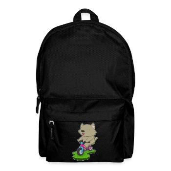 Katze Fahrrad - Rucksack - Schwarz - Vorne
