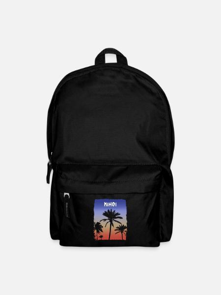 Kihei Maui Hawaii Sonnenuntergang Urlaub Souvenir Palme - Rucksack - Schwarz