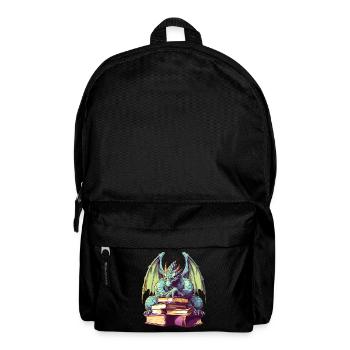 Dragons Und Bücher Nerd Dragon Liebhaber - Rucksack - Schwarz - Vorne