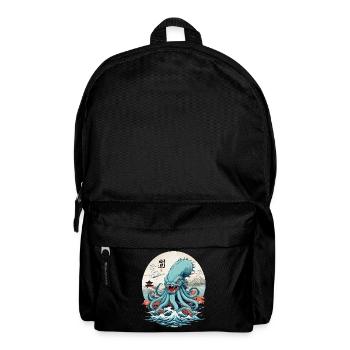 Vintage Kraken Seeungeheuer Japan Style Aesthetic - Rucksack - Schwarz - Vorne