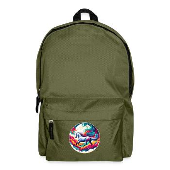 Art du cheval arabe - Sac à dos - vert olive - Devant