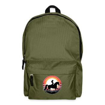 Fille de cheval arabe - Sac à dos - vert olive - Devant