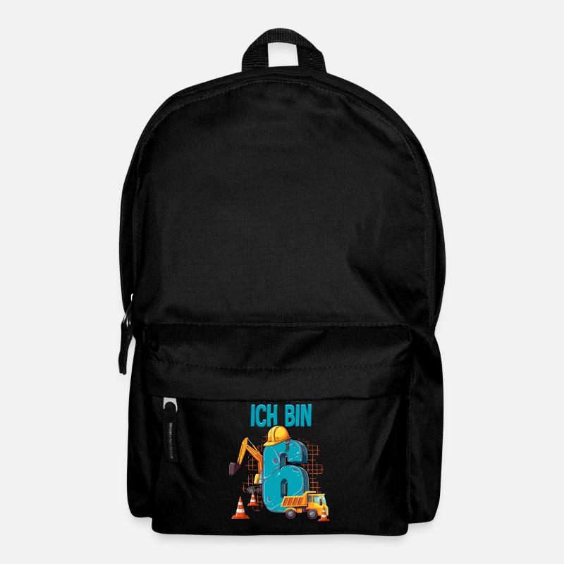Baumaschinen 6 Geburtstag - Rucksack - Schwarz