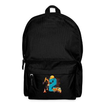 Baumaschinen 2 Geburtstag - Rucksack - Schwarz - Vorne