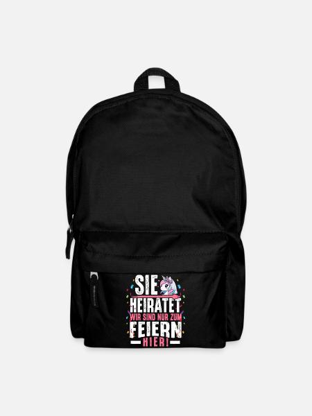 JGA Frauen T-Shirt Junggesellinnenabschied poltern - Rucksack - Schwarz