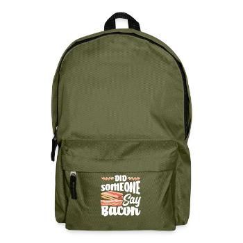 Bacon Lover Saying Gift Idea - Backpack - olive green - Front