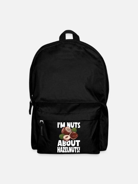 Lustiges Haselnuss Shirt - Rucksack - Schwarz
